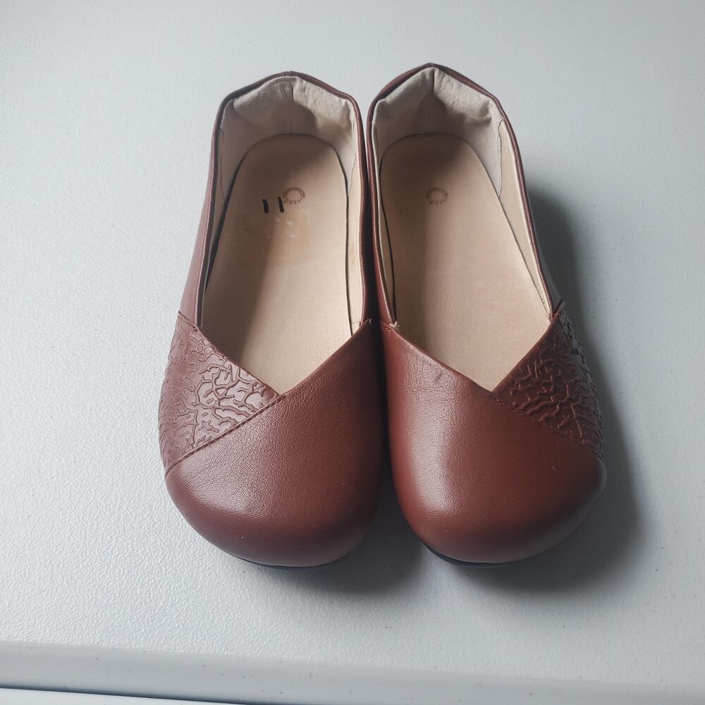 Xero Shoes Phoenix Earth Shoes Womens Size 8 Brown Leather Ballet Flats Barefoot